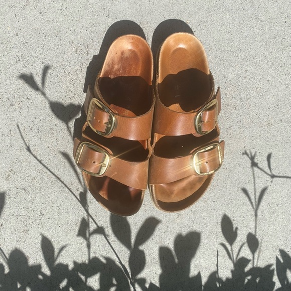 Birkenstock Arizona big buckle sandals in cognac size 38 - Picture 1 of 5